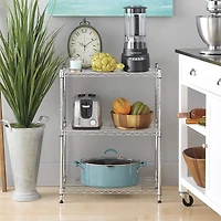 Whitmor 3-Tier Supreme Small Chrome Shelves