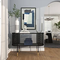 The Novogratz 14" Silver Stainless Steel Abstract U-Shaped Candelabra