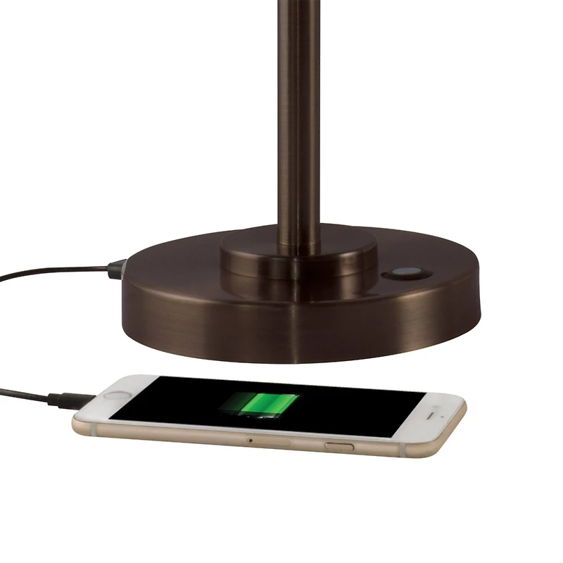 OttLite Wellness Series 22" Bronze Restore LED Desk Lamp