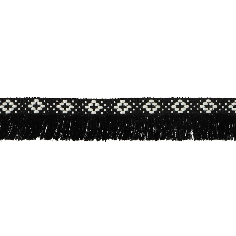 1 3/16" Diamond Jacquard Fringe Trim by Celebrate It