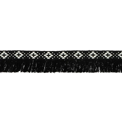 1 3/16" Diamond Jacquard Fringe Trim by Celebrate It