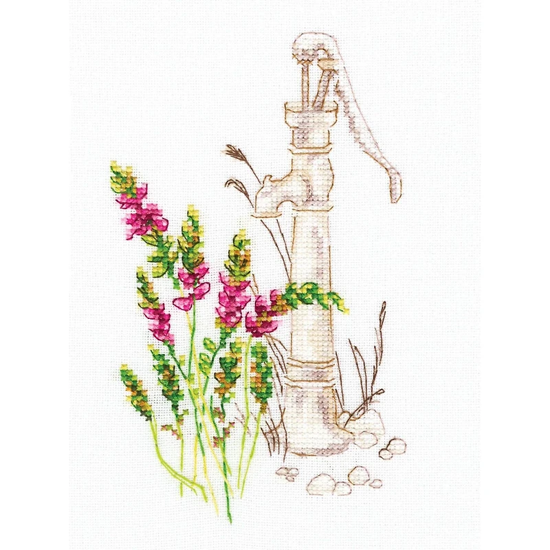 RTO Bloomy Herbs with Water Spout Cross Stitch Kit