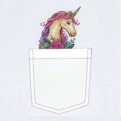 MP Studia Unicorn Cross Stitch On Clothes Kit