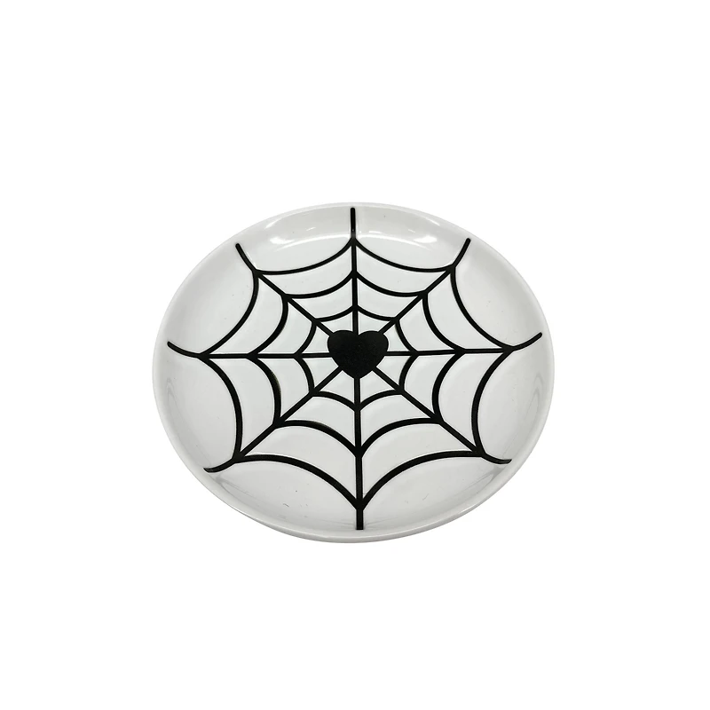 7" Black & White Spiderweb Plate by Makery™