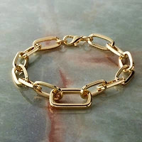 14K Gold Plated Paperclip Bracelet by Bead Landing™