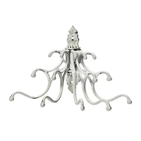 Hello Honey® 7.5" White Decorative Distressed Metal Wall Hook