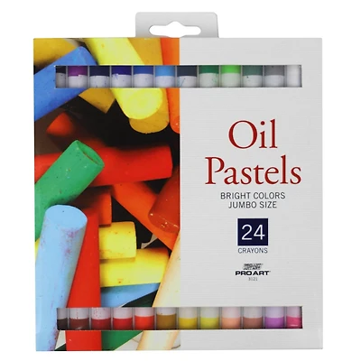 Pro Art® Bright 24 Color Jumbo Oil Pastels