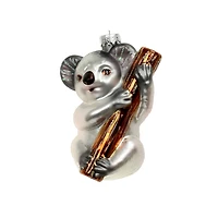 3.75" Gray Koala Bear Glass Ornament by Ashland®