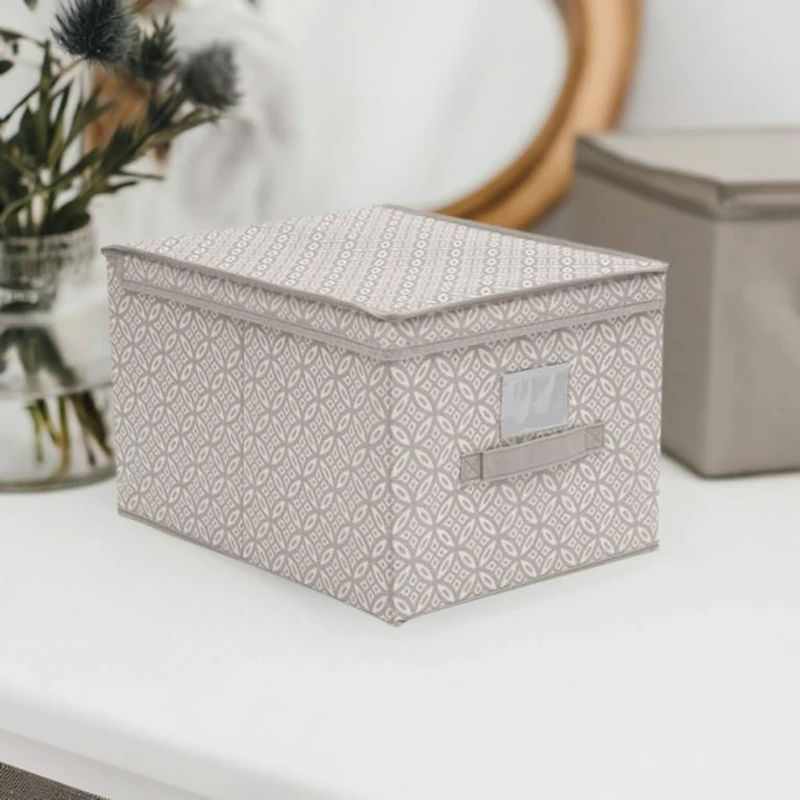 Simplify Large Gray Boho Storage Box