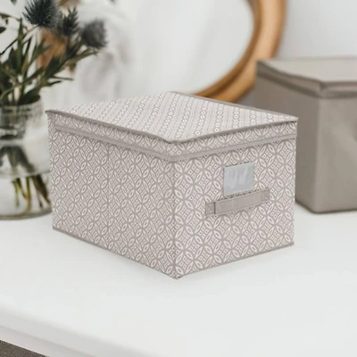 Simplify Large Gray Boho Storage Box