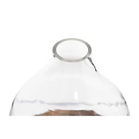 Hello Honey® Glass Cloche with Antique Copper Metal Tray