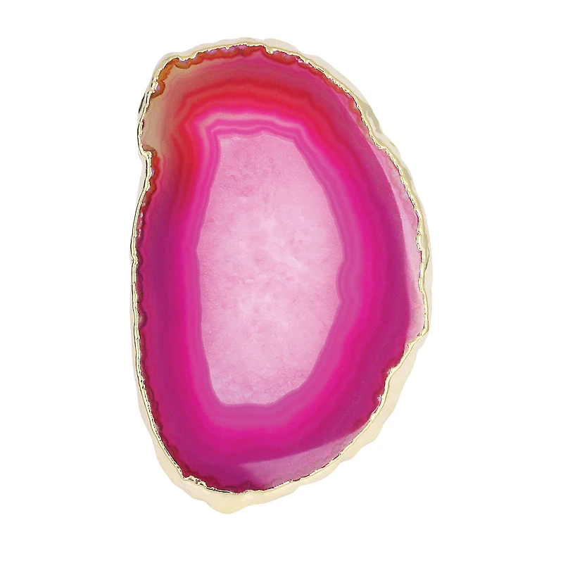 Agate Slice Gold Trim Phone Grip