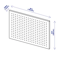 22" x 30" Black Metal Pegboard by Simply Tidy®