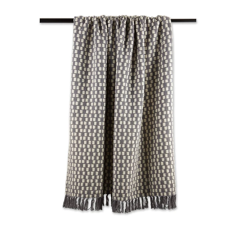 DII® Gray Urban Check Throw