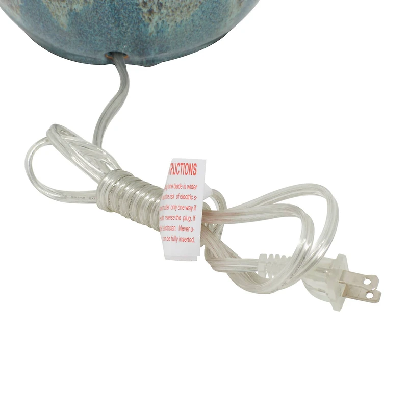 32" Turquoise Ceramic Coastal Table Lamp, 2ct.
