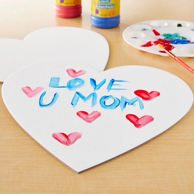 2 Pack 10" x 10" Heart Shape Canvas by Creatology™