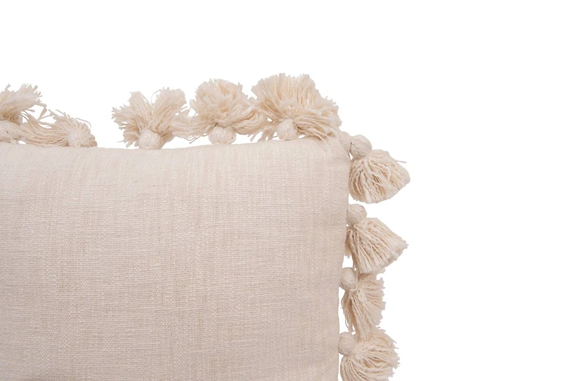 Hello Honey® Woven Cotton Slub Pillow with Tassels