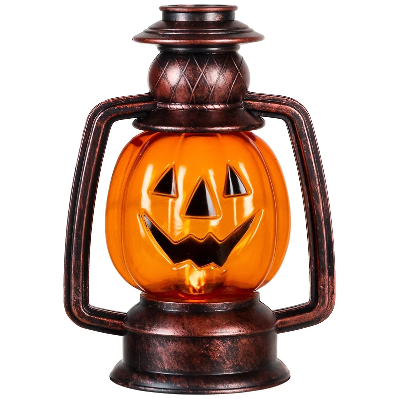 16.75" Orange Flickering Halloween Jack O' Lantern Pathway Markers, 3ct.