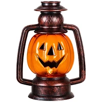 16.75" Orange Flickering Halloween Jack O' Lantern Pathway Markers, 3ct.