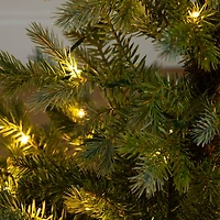 3ft. Pre-Lit Artificial Christmas Tree in Jute Wire Planter with 30 Warm White LED Lights