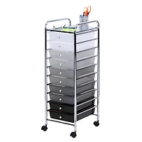 Honey Can Do 10-Drawer Grayscale Rolling Storage Cart
