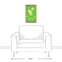 Leprechaun Crossing 12" x 18" Teak Hanging Canvas