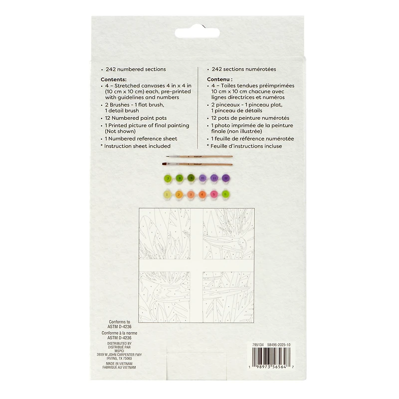 Birds of Paradise Paint-by-Number Gallery Mini Kit by Artist's Loft®