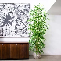 8ft. Potted Green Artificial Bamboo Tree