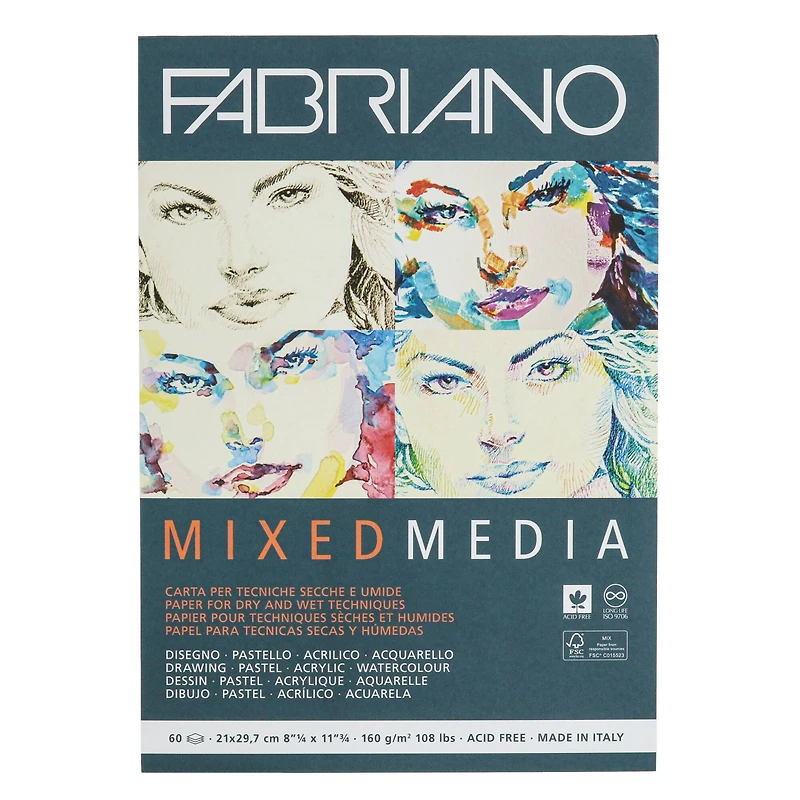 Fabriano® Mixed Media Pad, 8.25" x 11.75"