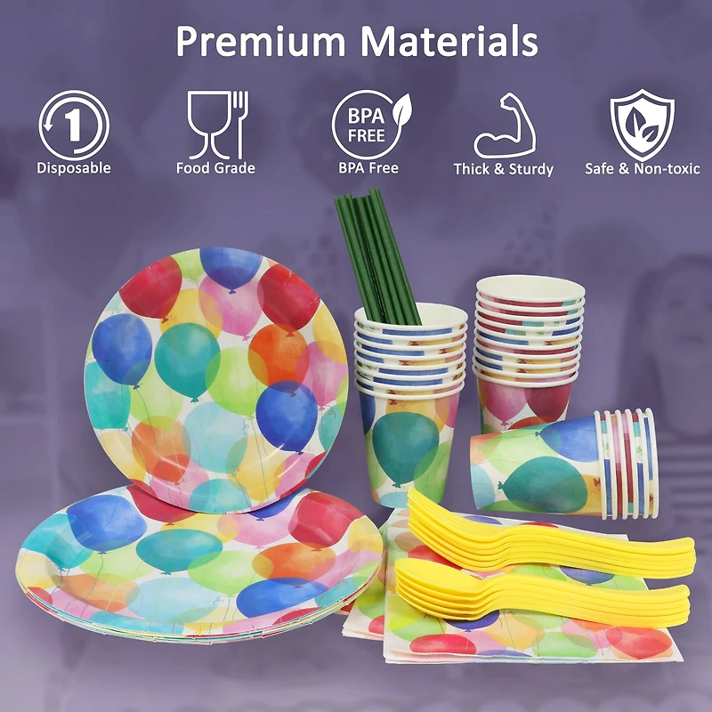 Piece Disposable Birthday Party Set
