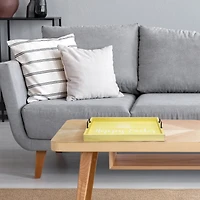 Elegant Designs™ 15.5" Yellow Wash Hoppy Easter Serving Tray with Handles