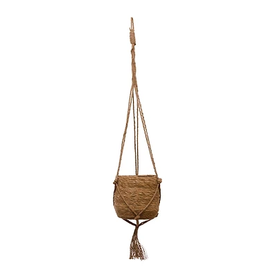 Hello Honey® Straw & Jute Hanging Planter