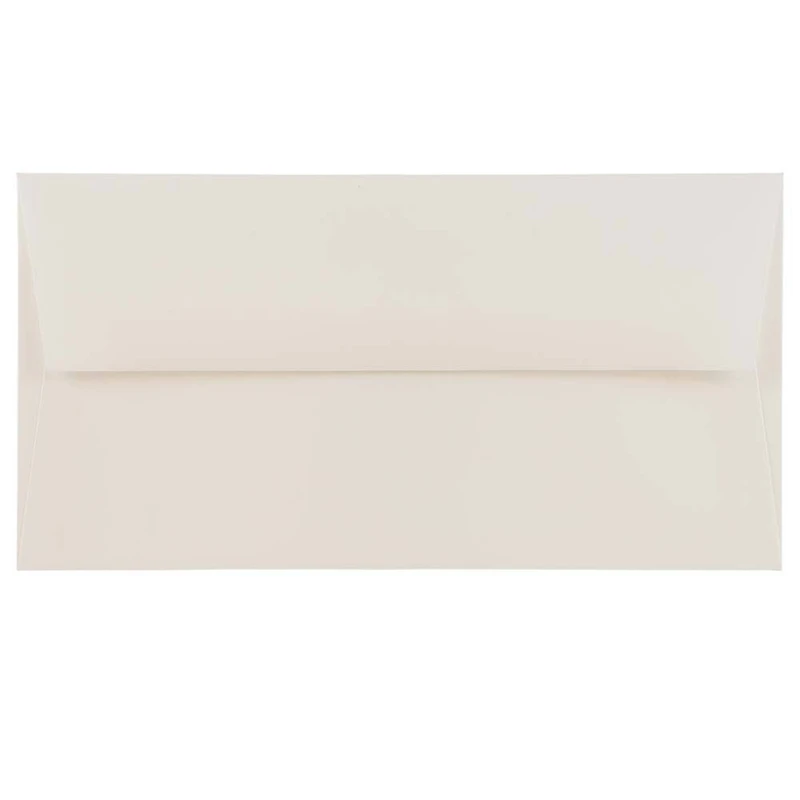 JAM Paper 3.825" x 7.5" Bright White Wove Monarch Strathmore Invitation Envelopes, 50ct.