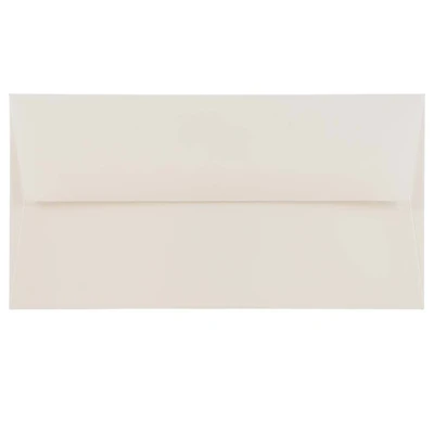 JAM Paper 3.825" x 7.5" Bright White Wove Monarch Strathmore Invitation Envelopes, 50ct.
