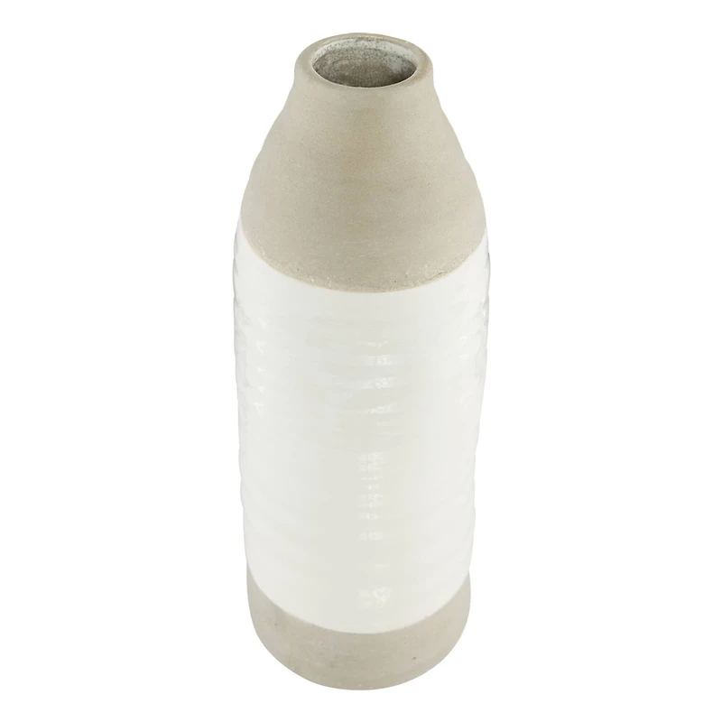 Gray Stoneware Coastal Style Vase