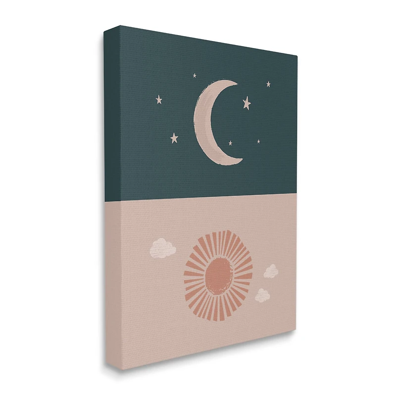 Stupell Industries Night Sky over Sunny Day Muted Tones Canvas Wall Art