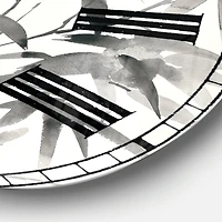 Designart 'Bamboo Leaves Ii Farmhouse Wall Clock