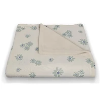 Daisy Pattern Coral Fleece Blanket
