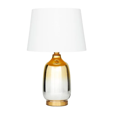 Gold Glass Glam Accent Lamp, 16" x 16" x 26"