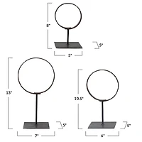 Hello Honey® Decorative Modern Found Metal Rings on Stands Set
