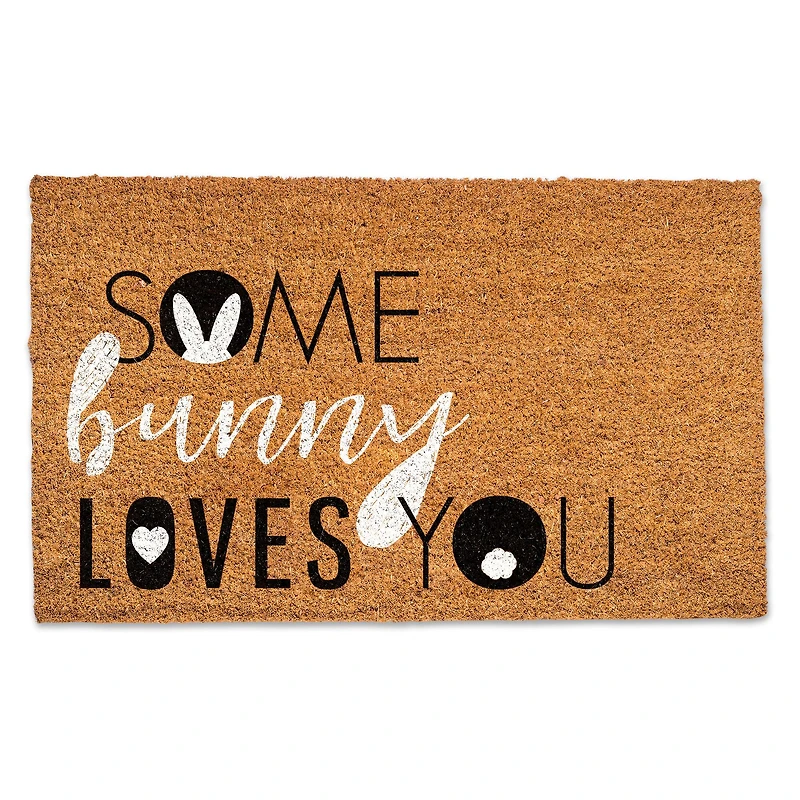 Bunny Kisses Easter Wishes 30" x 18" Door Mat