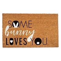 Bunny Kisses Easter Wishes 30" x 18" Door Mat