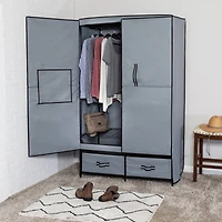 Honey Can Do 43" Clothes Storage Wardrobe With Drawers