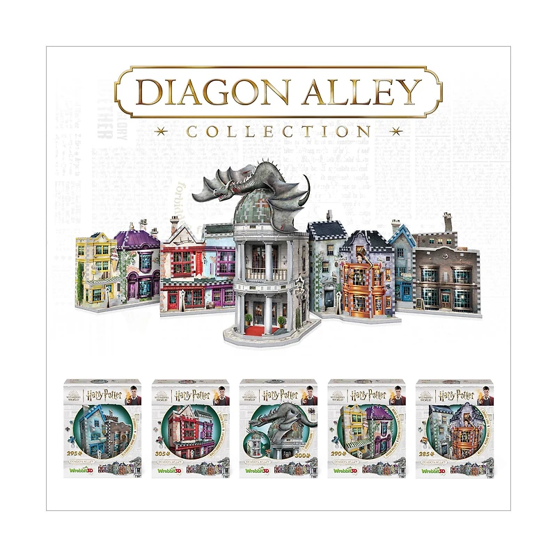 Harry Potter Diagon Alley Collection - Ollivander's Shop, Quidditch Supplies, Madam Malkin's, Weasleys' Wizard Wheezes: 1175 Pcs
