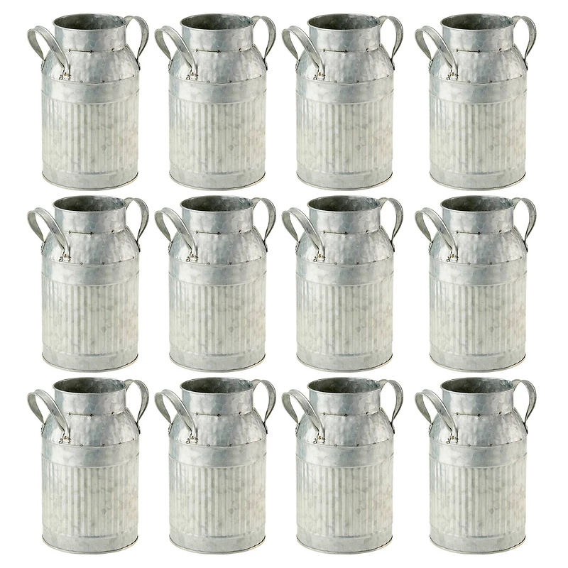 12 Pack: 8" Galvanized Decorative Milk Jug by Ashland®