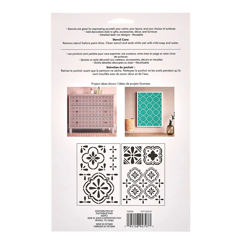 Tile Décor Effects Stencil Set by Craft Smart®