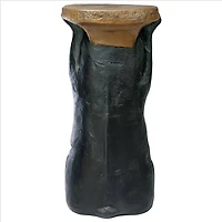 Design Toscano 24" Black Forest Bear Pedestal Table