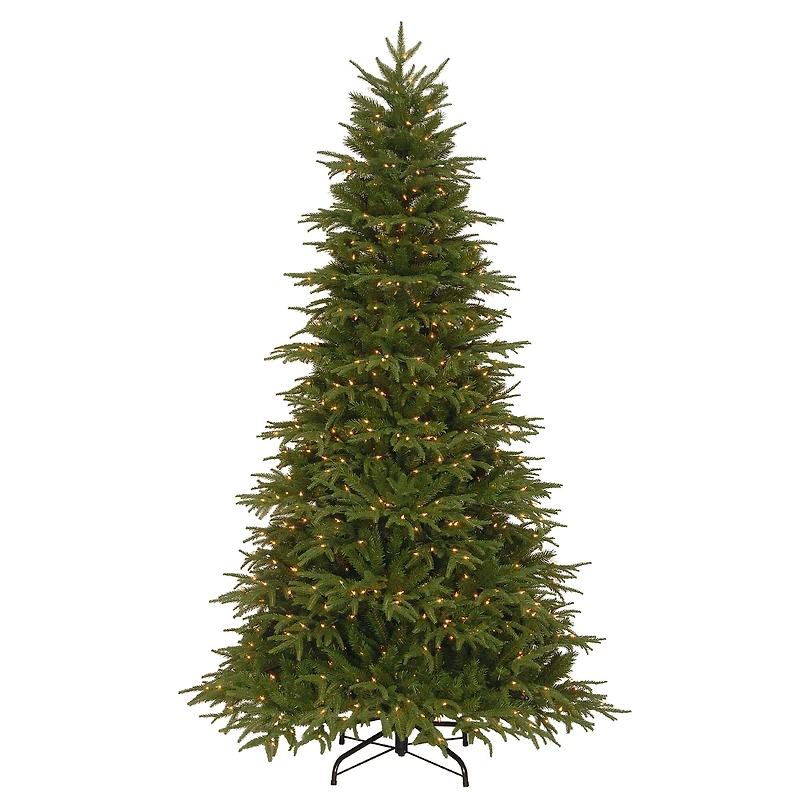 7.5ft. Pre-Lit Feel-Real® Northern Frasier Fir Artificial Christmas Tree, Clear Lights
