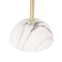 13" Gold Metal 12-Slot Jewelry Stand with White Base