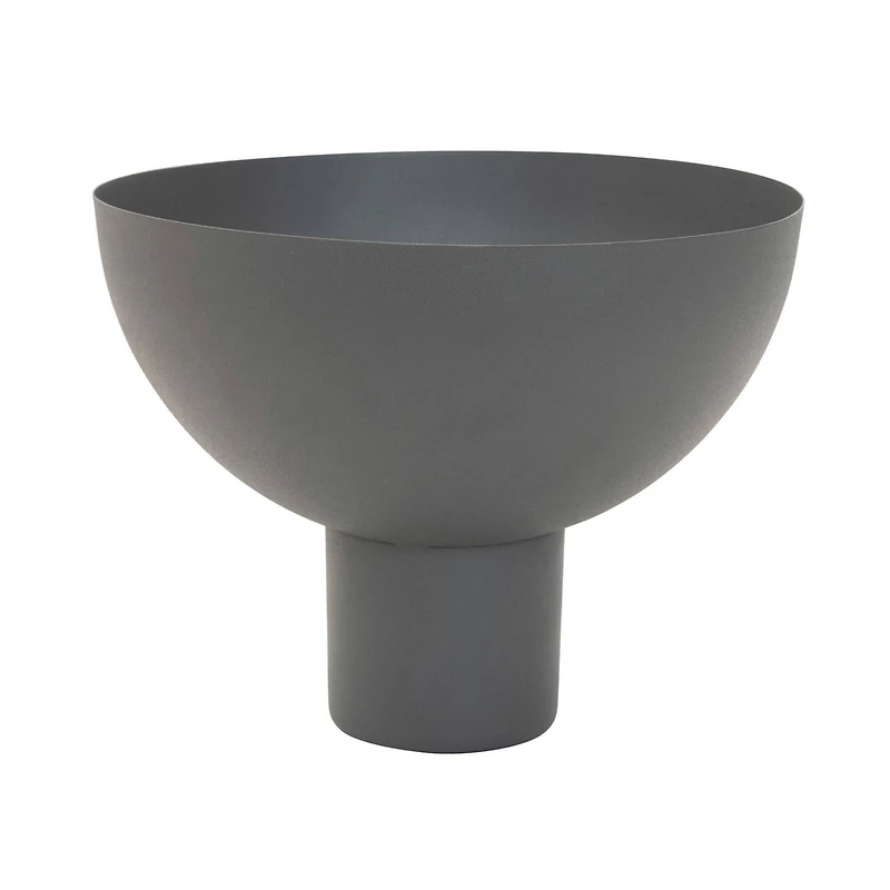 Hello Honey® 12" Gray Decorative Metal Footed Bowl